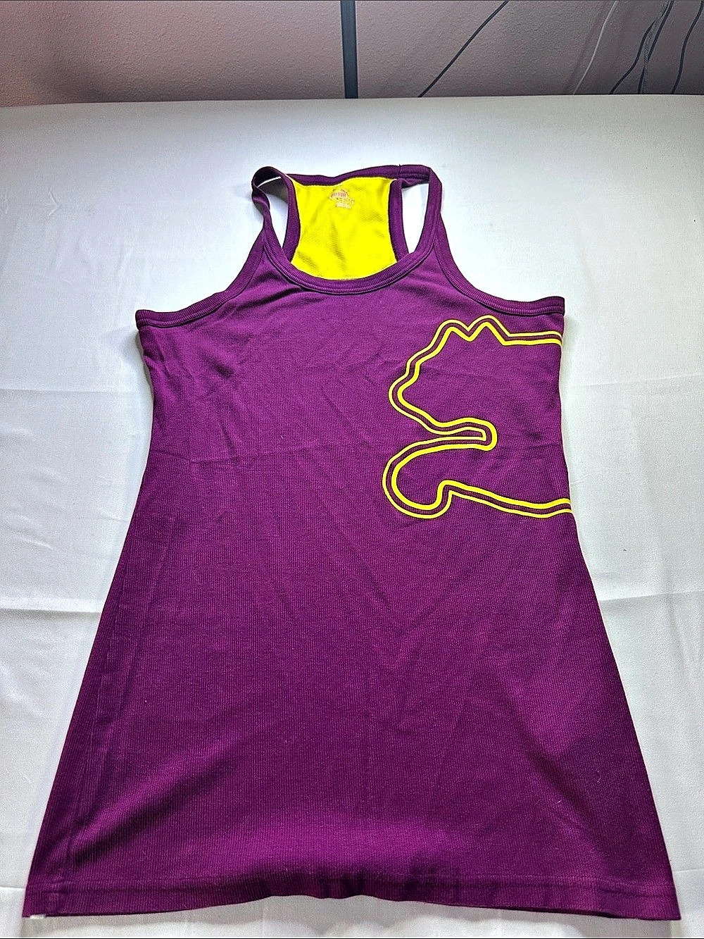 Puma Purple & Yellow Tank Top Size Medium